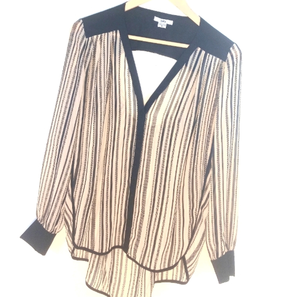 Bar III Keyhole Sheer Blouse